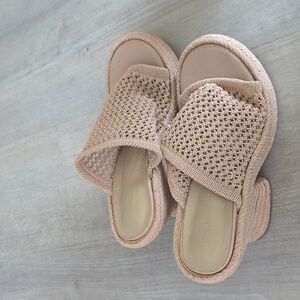 Tory Burch Women's Pink Woven Mules